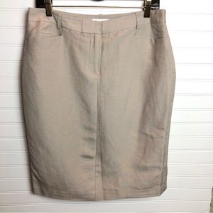 3 for $25 Calvin Klein Tan Linen Blend SkirtSz 10